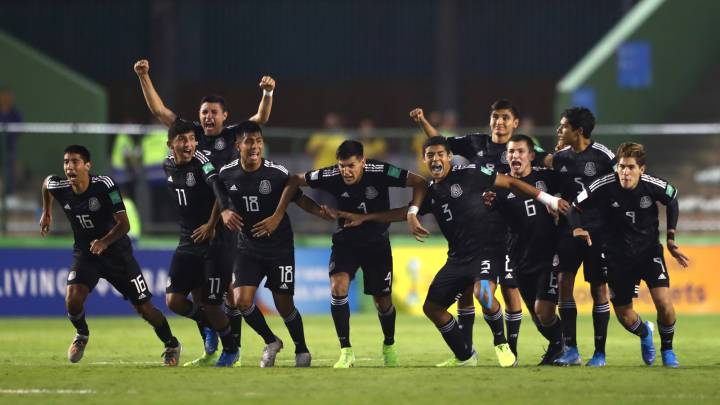 La Selección Mexicana celebra su pase a la Final del Mundial Sub-17, Brasil 2019.