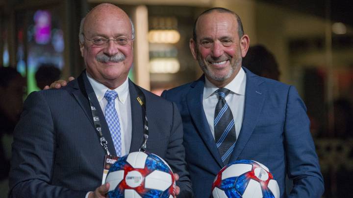 Enrique Bonilla, presidente de la Liga MX, y Don Garber, comisionado de la MLS.
