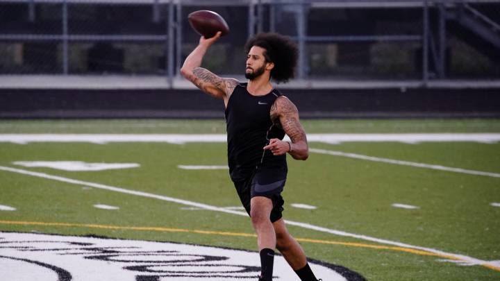 Colin Kaepernick en entrenamiento privado