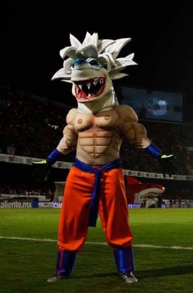 El Tibu Jarocho disfrazado como Goku