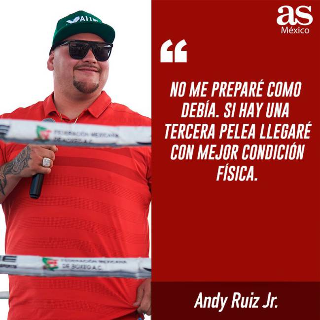 Andy Ruiz después del combate ante Joshua