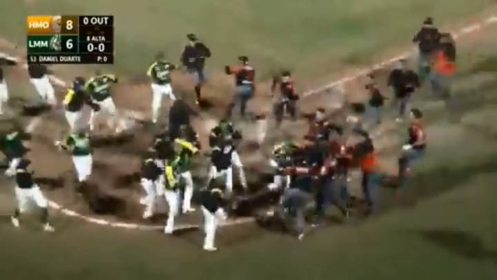 Yadiel Hernández de Cañeros le aventó el bat a pitcher de Naranjeros