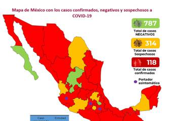 Casos de coronavirus por estado en México