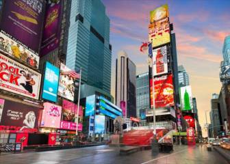 Así luce en tiempo real Times Square, en época de COVID-19
