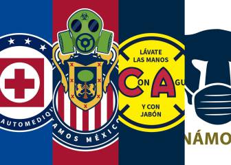 Contra el coronavirus jugamos todos al estilo de logos de Liga MX