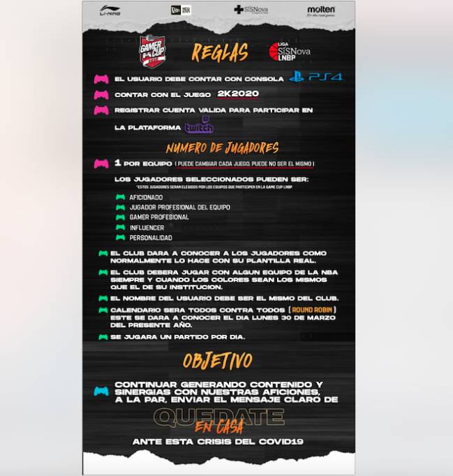 La LNBP lanza la 'Gamer Cup' 2020 ante la crisis del COVID-19