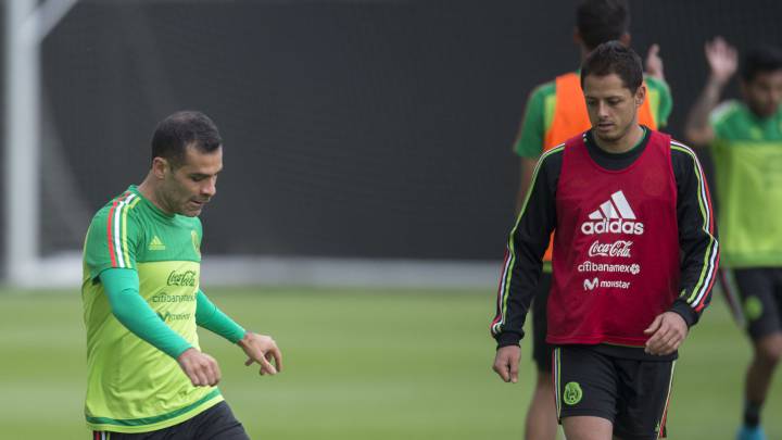 Javier Hernández y Rafael Márquez, Selección Mexicana
