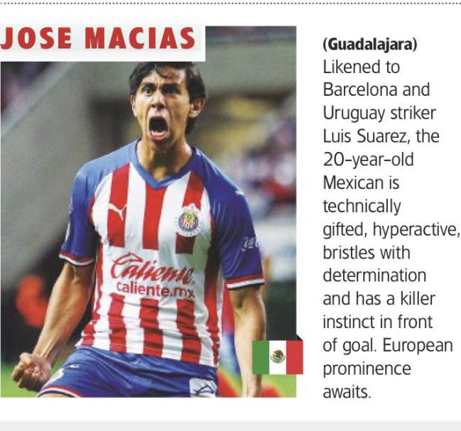 En Europa comparan a J.J. Macías con Luis Suárez