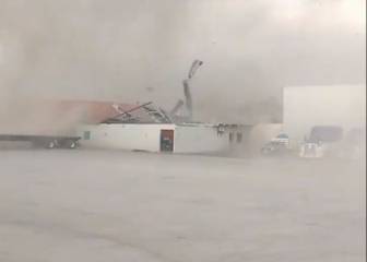 Tormenta eléctrica se asemeja a un tornado en Apodaca, Nuevo León