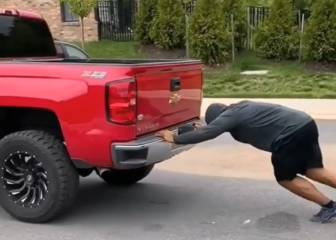 ¡A pasear la camioneta! Así se ejercita Daron Payne durante el confinamiento