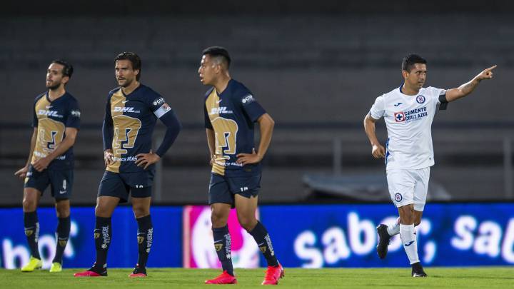 Pumas pierde contra Cruz Azul (1-4) Resumen y goles del partido
