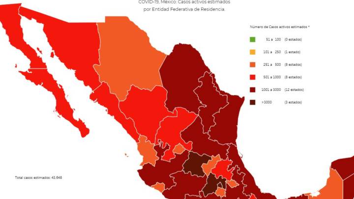 Mapa y casos de coronavirus en México por estados hoy 5 de agosto
