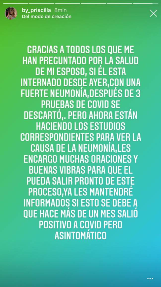 Publicación de la esposa del 'Cata' Domínguez