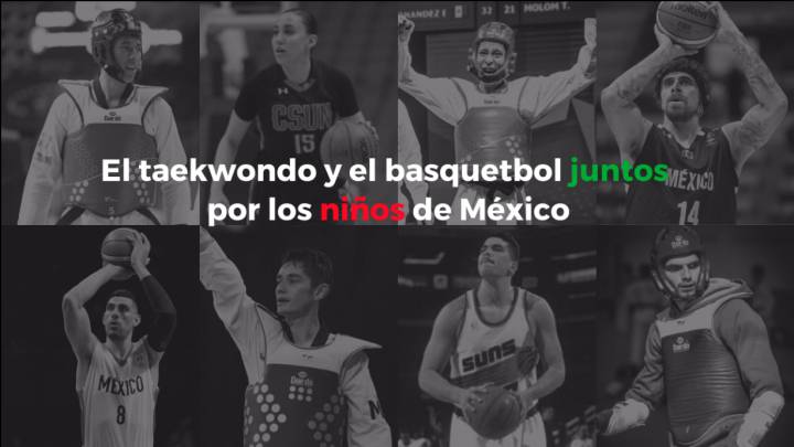 Figuras de taekwondo y baloncesto, unidas por la infancia