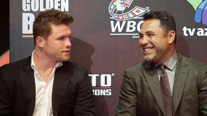 Saúl Álvarez y Oscar de la Hoya