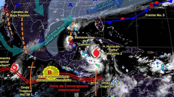 Huracán Delta: cuándo llegará a México y a qué ciudades afectará