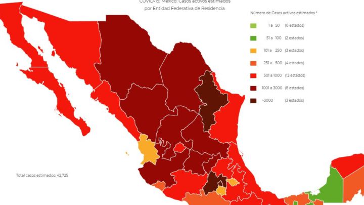Mapa, muertes y casos de coronavirus en México por estados hoy 4 de noviembre