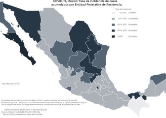 Mapa, muertes y casos de coronavirus en México por estados hoy 17 de enero