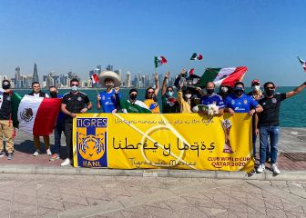 Afición de Tigres ya los espera en Catar