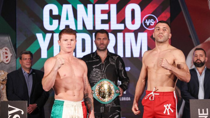 Previa del Canelo Álvarez vs Avni Yildirim: WBC y WBA supermedio.