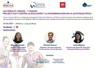 Aspen Institute México presentará Webinar para evitar la discriminación en el deporte