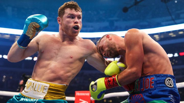 Crónica del Canelo Álvarez vs Saunders: WBC, WBA y WBO del supermedio.