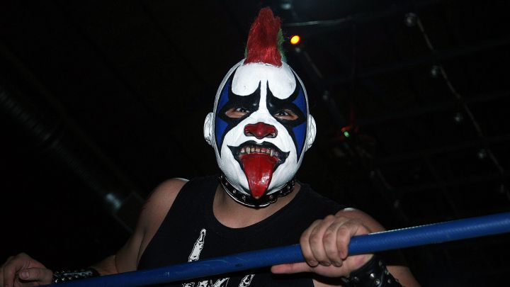 Psycho Clown durante una función de Triple A