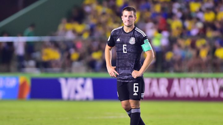 Eugenio Pizzuto durante un partido de la Selección Mexicana Sub 17