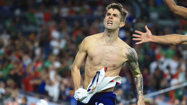Pulisic celebra su anotación ante México.