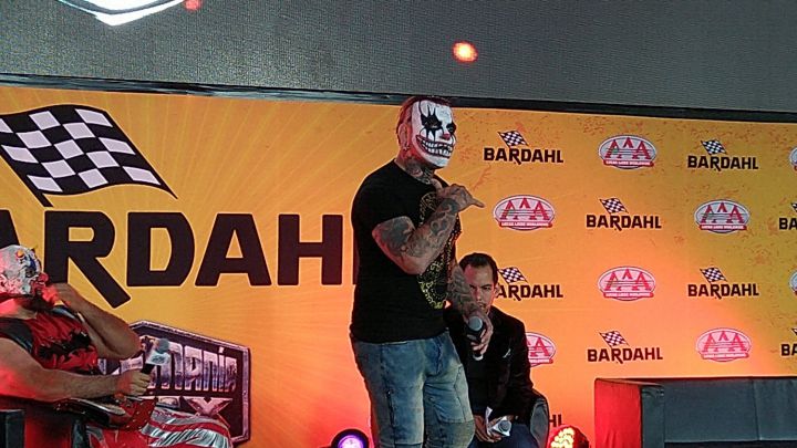 Pagano durante la conferencia de prensa de Triple A