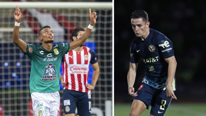 William Tesillo (izq) y Álvaro Fildalgo (der) en partidos con sus respectivos equipos