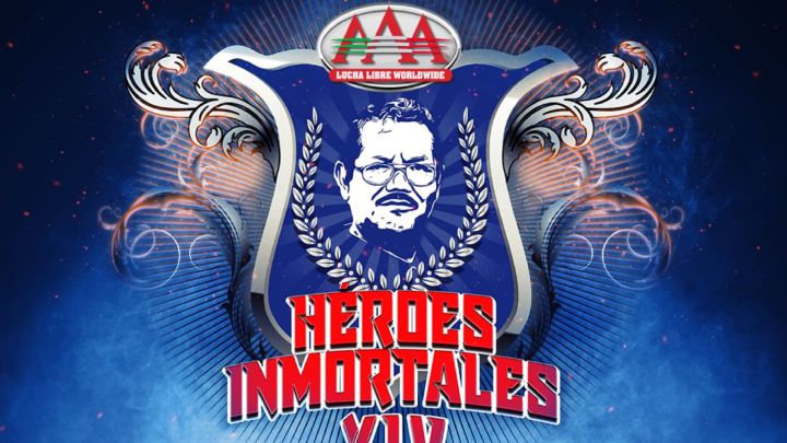 Poster oficial de Héroes Inmortales XIV compartido por Marisela Peña