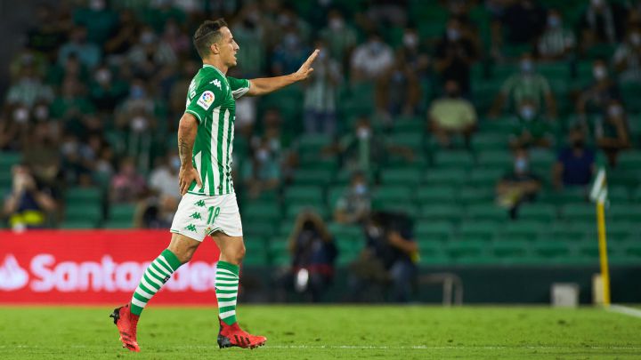 Andrés Guatdado durante el partido con el Betis