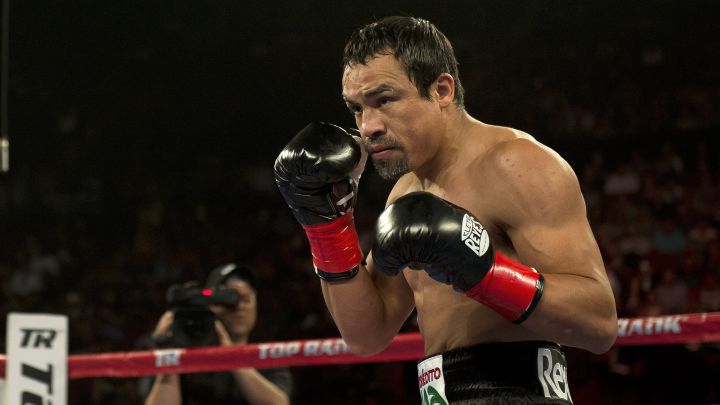 Juan Manuel Márquez antes de una pelea de boxeo