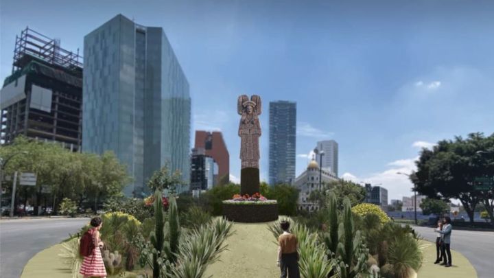“La joven de Amajac” sustituirá a Colón en Paseo de la Reforma
