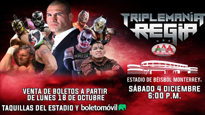 Poster oficial de Triplemanía Regia en el Palacio Sultán