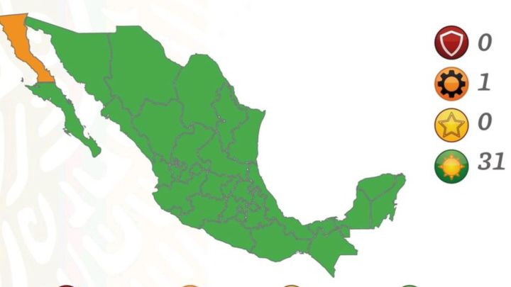 Semáforo COVID en México por estados: así queda el mapa del 15 al 28 de noviembre de 2021