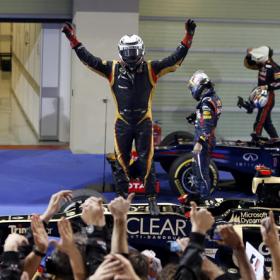 Raikkonen y Lotus se visten de triunfadores Raikkonen y Lotus se visten de triunfadores