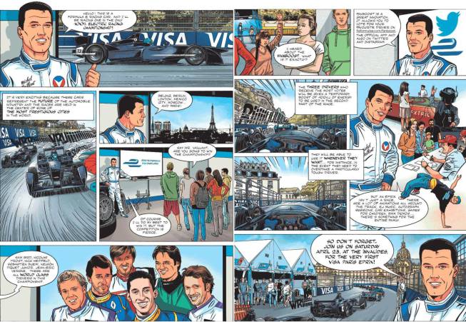 La Fórmula E explicada en cómic de la mano de Michel Vaillant.