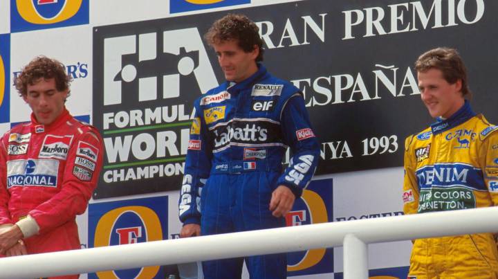 Schumacher, Senna y Prost: la mítica lucha en Silverstone