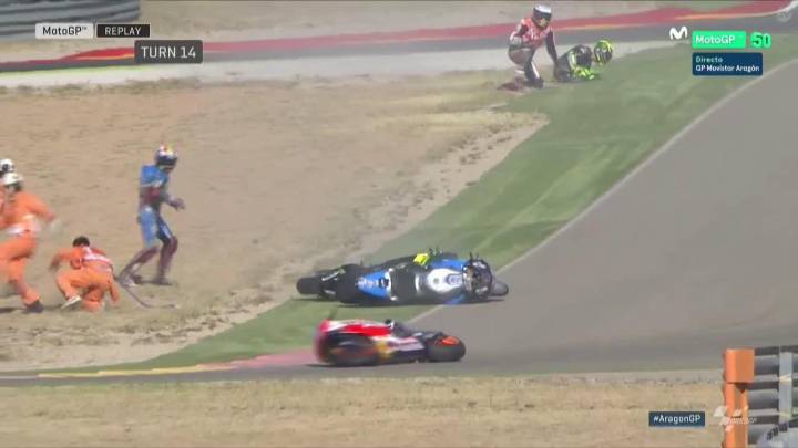 Carrusel de caídas en el FP3 de MotoGP: 8 en 30 minutos.
