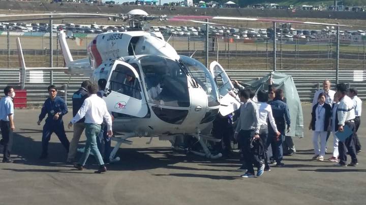 Lorenzo no se ha roto, pero es evacuado para hacerle un TAC