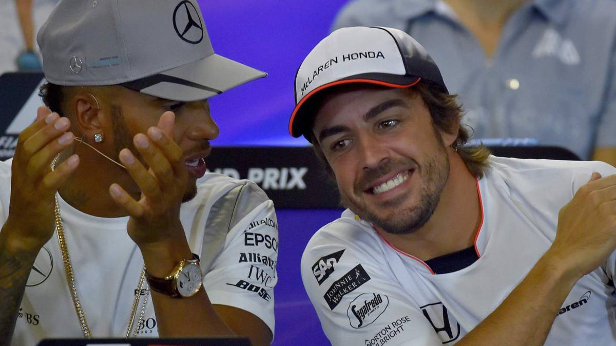 Lewis Hamilton y Fernando Alonso.