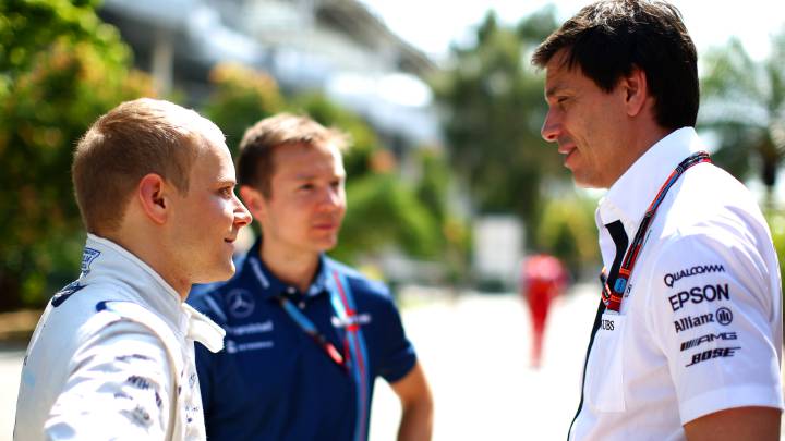 Bottas y Wolff.