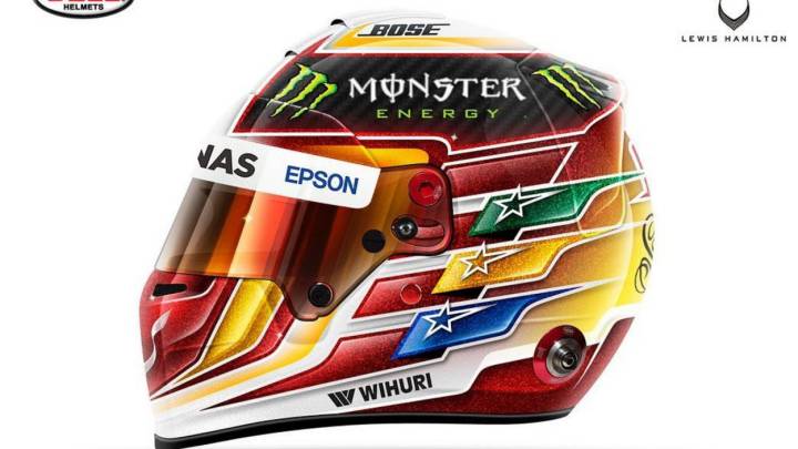 Lewis Hamilton rendirá tributo a su ídolo en el casco de 2017