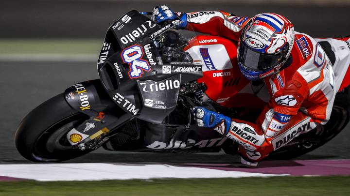 El carenado aerodinámico de Ducati, con Dovizioso a los mandos.