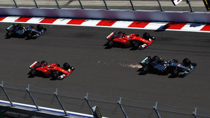 Salida del GP de Rusia.