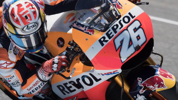 Dani Pedrosa con la Honda en Jerez.