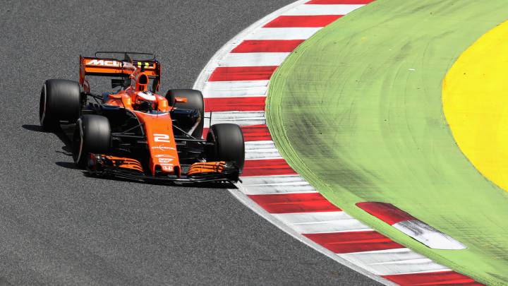 Stoffel Vandoorne con el McLaren en España.