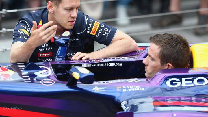 Vettel le enseño como era su Red Bull de 2013 a Sebastien Ogier.